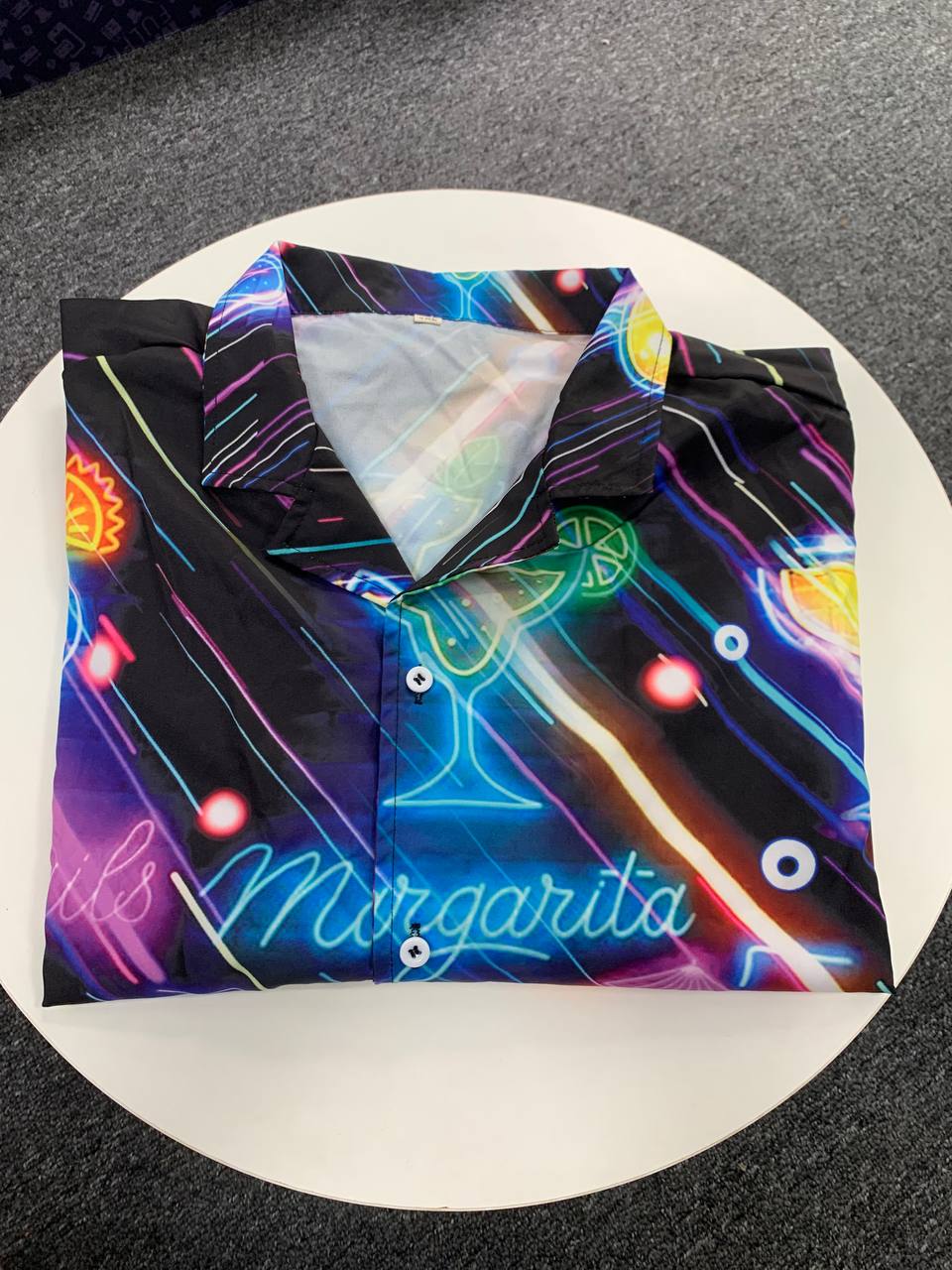 Cocktail Happy Hour Neon Style Amazing - Hawaiian Shirt - Reefox