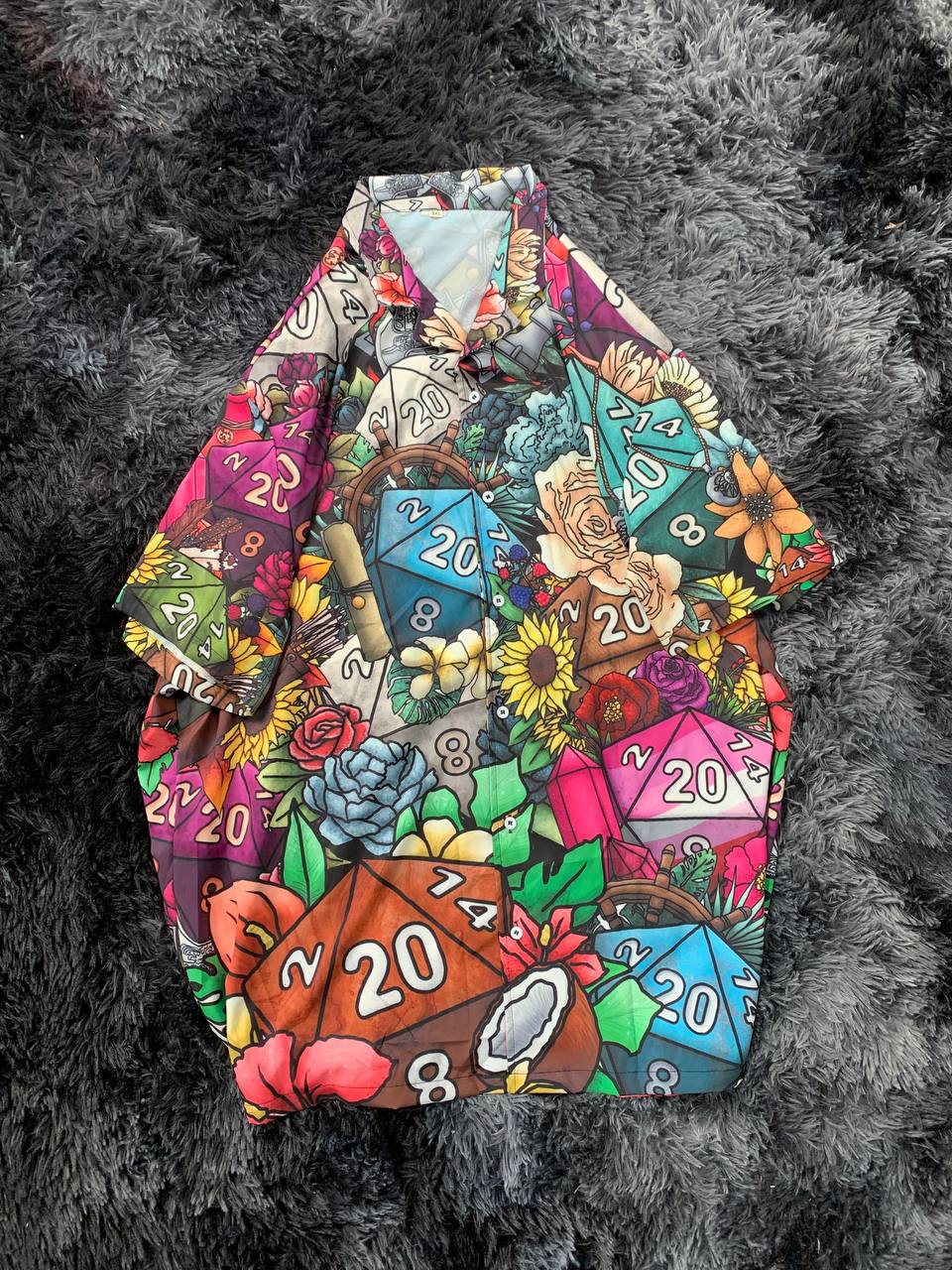 D20 Loves Flowers - Hawaiian Shirt - Reefox