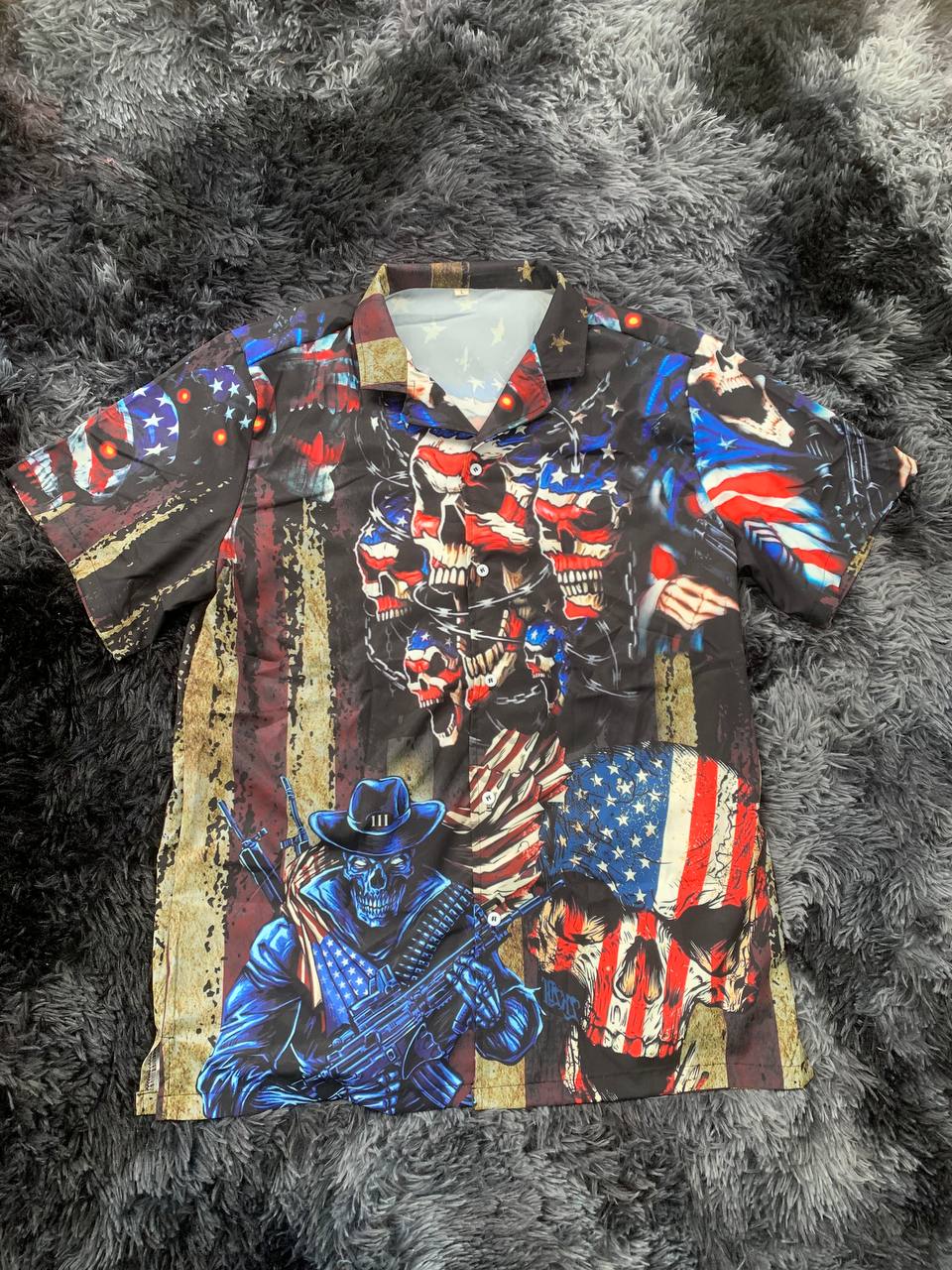 America Skull Pride Cool Style - Hawaiian Shirt - Reefox