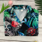 Skull Tropical White Smoke Red Flower - Hawaiian Shirt - Reefox