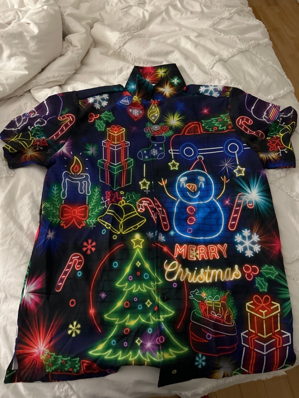 Christmas Bright Neon Lighting - Hawaiian Shirt - Reefox